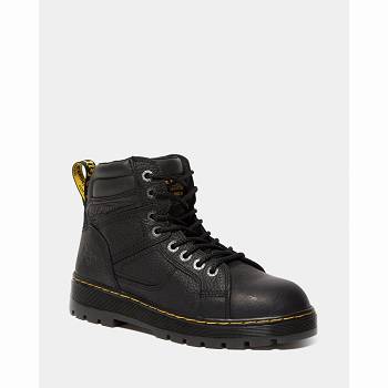 Dr Martens Pitch Steel Toe Kožené - Cierne Cizmy Panske, D147SK